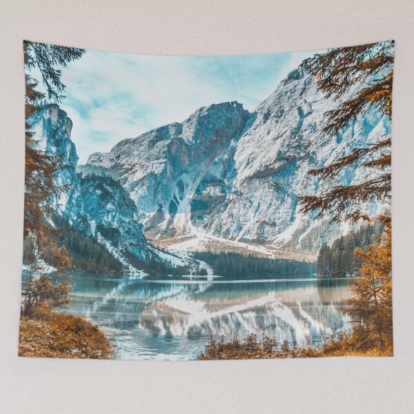 Item preview, Mountain And Lake In Autumn designed and sold by Taceo10.
