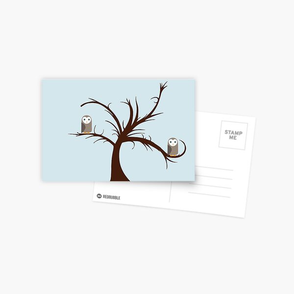 Owls in the Tree Postcard