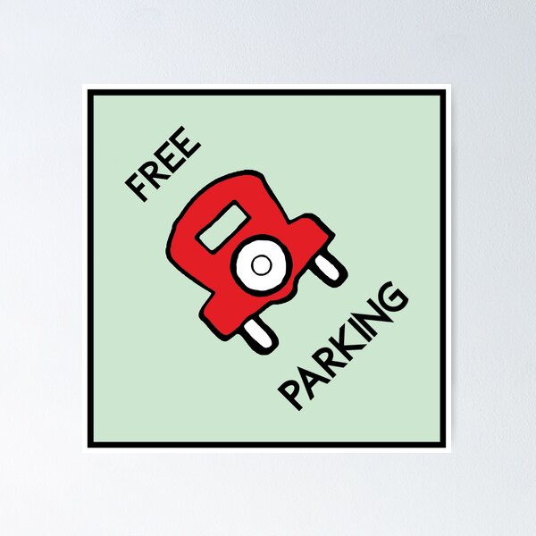 Item preview, Free Parking Game Board Image for Game Night designed and sold by RstyBcktWkshp.