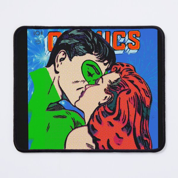 Item preview,  Comic book cover | Retro| Superhero kiss  | Vintage | Lichtenstein Inspired designed and sold by spinolator.