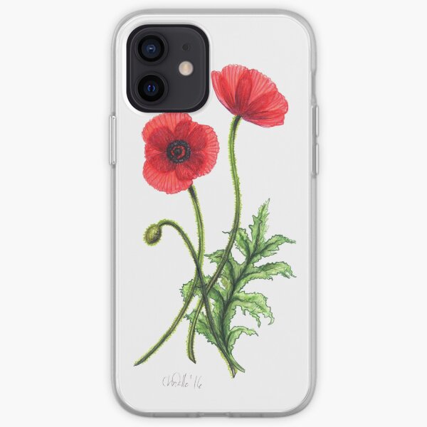 Poppies iPhone Soft Case