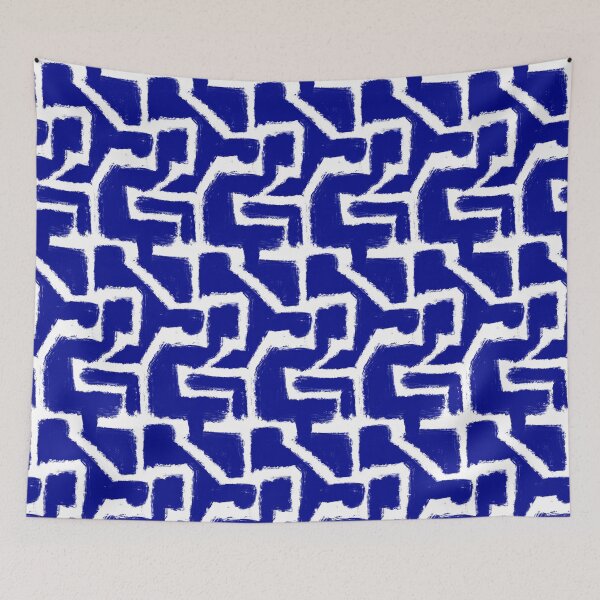 Item preview, mud cloth in blue and white designed and sold by swellart.