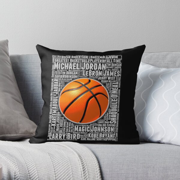 Basketball Sports Retro Vintage Sunset Basketball Player Throw Pillow