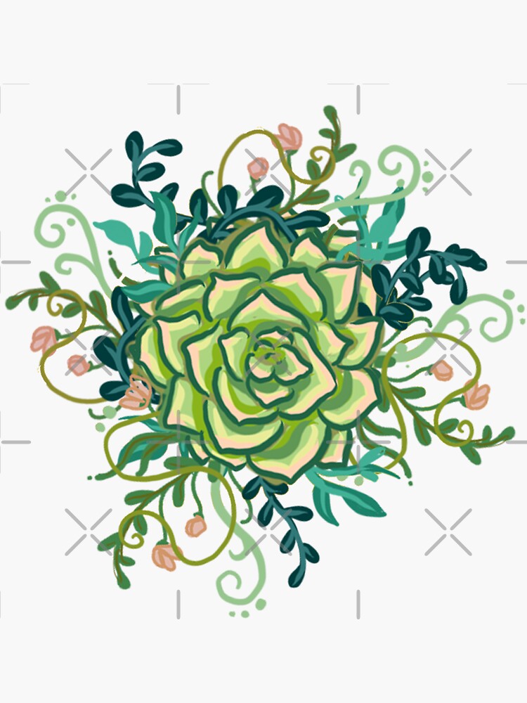 Succulent Sticker by nykiway