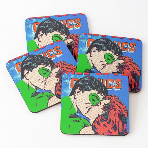 Item preview,  Comic book cover | Retro| Superhero kiss  | Vintage | Lichtenstein Inspired designed and sold by spinolator.