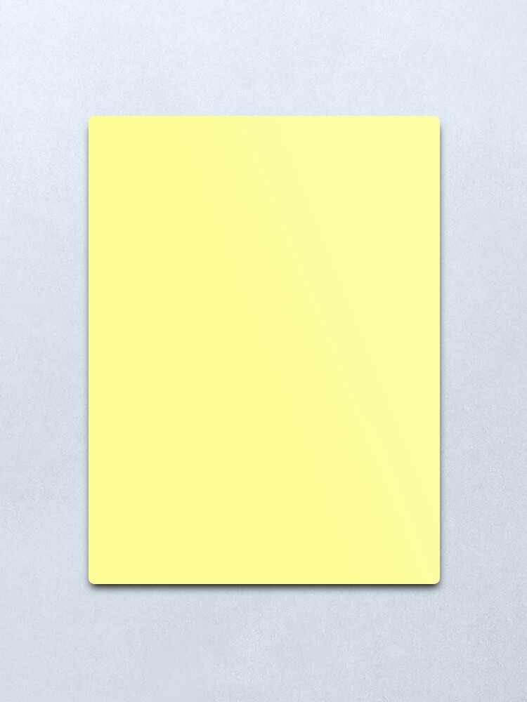 Pastel Yellow Metal Print By Solidcolors Redbubble