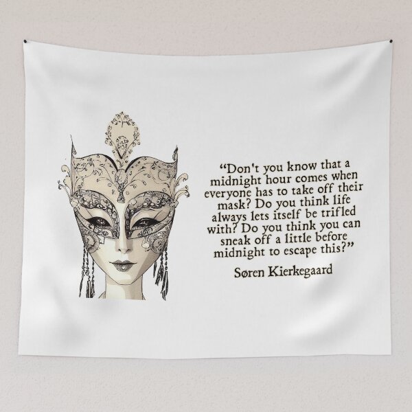 Item preview, When the Mask Comes Off (Søren Kierkegaard) designed and sold by NuminousYes.