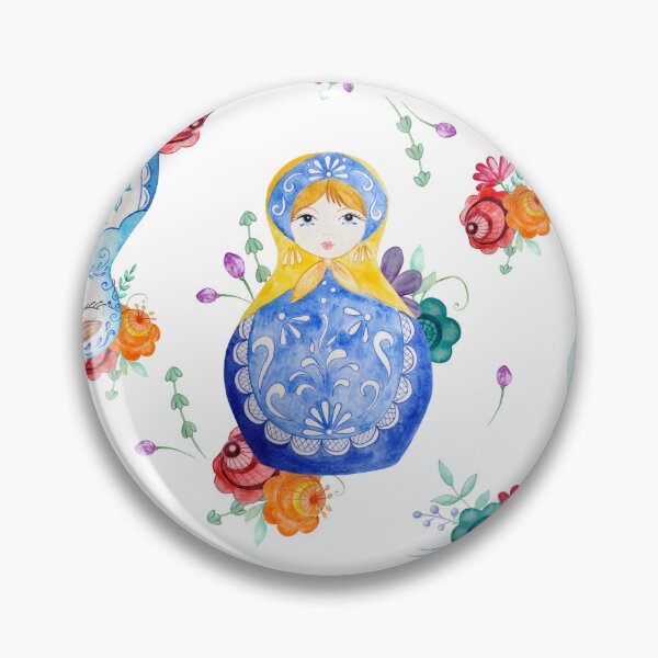 Item preview, Matryoshka dolls with bouquets of flowers designed and sold by SvetlanaArt.