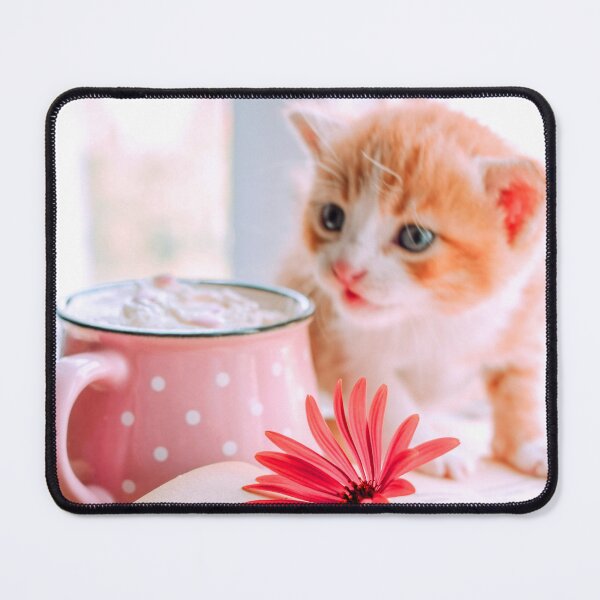 Item preview, SUBLIME #31 - Adorable Kitten Mug and Red Flower designed and sold by DEL-Productions.