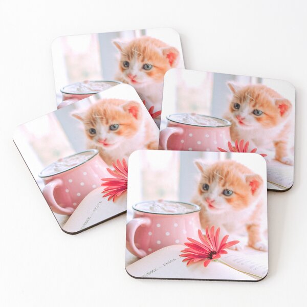 Item preview, SUBLIME #31 - Adorable Kitten Mug and Red Flower designed and sold by DEL-Productions.
