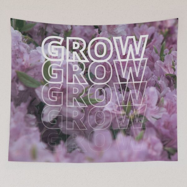 Item preview, GROW (above) - Otherworldly Pinkish Abundant Flower Field designed and sold by AliceSLee.