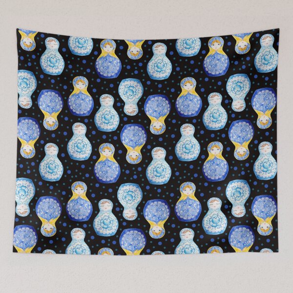 Item preview, Blue nesting dolls designed and sold by SvetlanaArt.