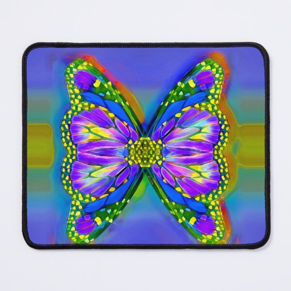 Item preview, Blue Monarch, Abstract Mixed Media Collage in Cool Hues designed and sold by Lawrence White.