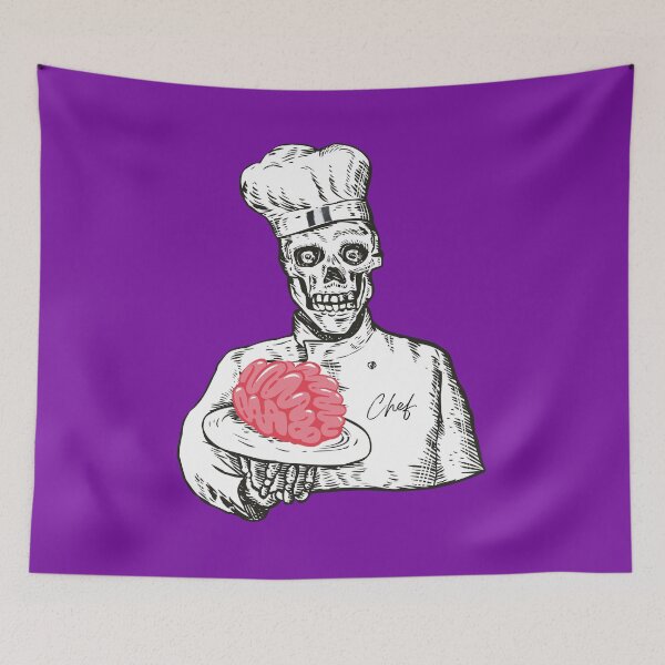 Item preview, Dinner is SERVED - Dead Chef serving brains designed and sold by MyMerch4u.