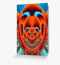 Fractal Faberge Egg Orange Greeting Card