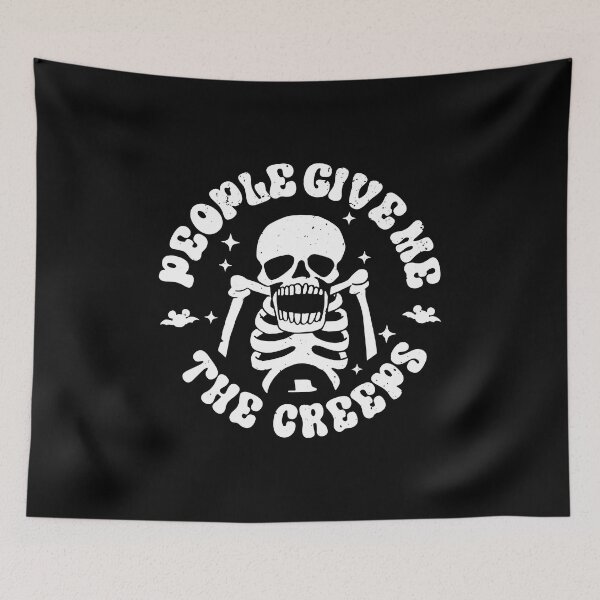 Item preview, Halloween People Give Me The Creeps, Horror Gift, Skeleton Hand designed and sold by SpookySeasonTee.