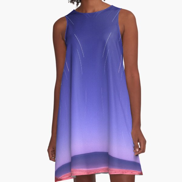 Star trails on Kimberley coast abstract A-Line Dress
