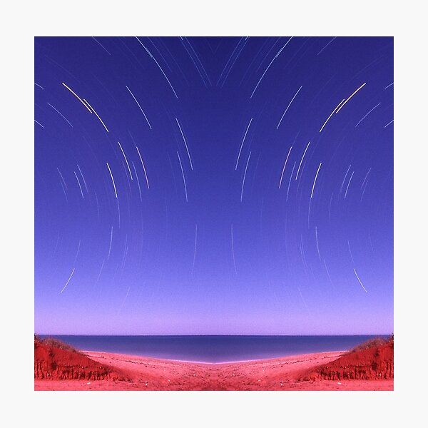 Star trails on Kimberley coast abstract Photographic Print
