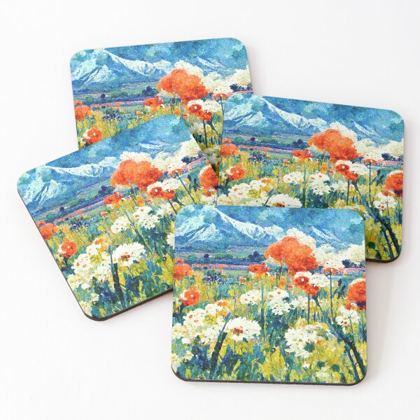 Item preview, Impressionist style Field of Flowers designed and sold by ThePurpleMelon.
