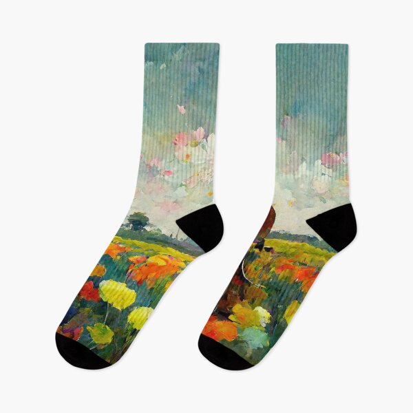 Item preview, Impressionist Style Cello in a Field of Flowers designed and sold by ThePurpleMelon.