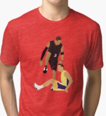 Allen Iverson Steps Over Tyronn Lue Tri-blend T-Shirt
