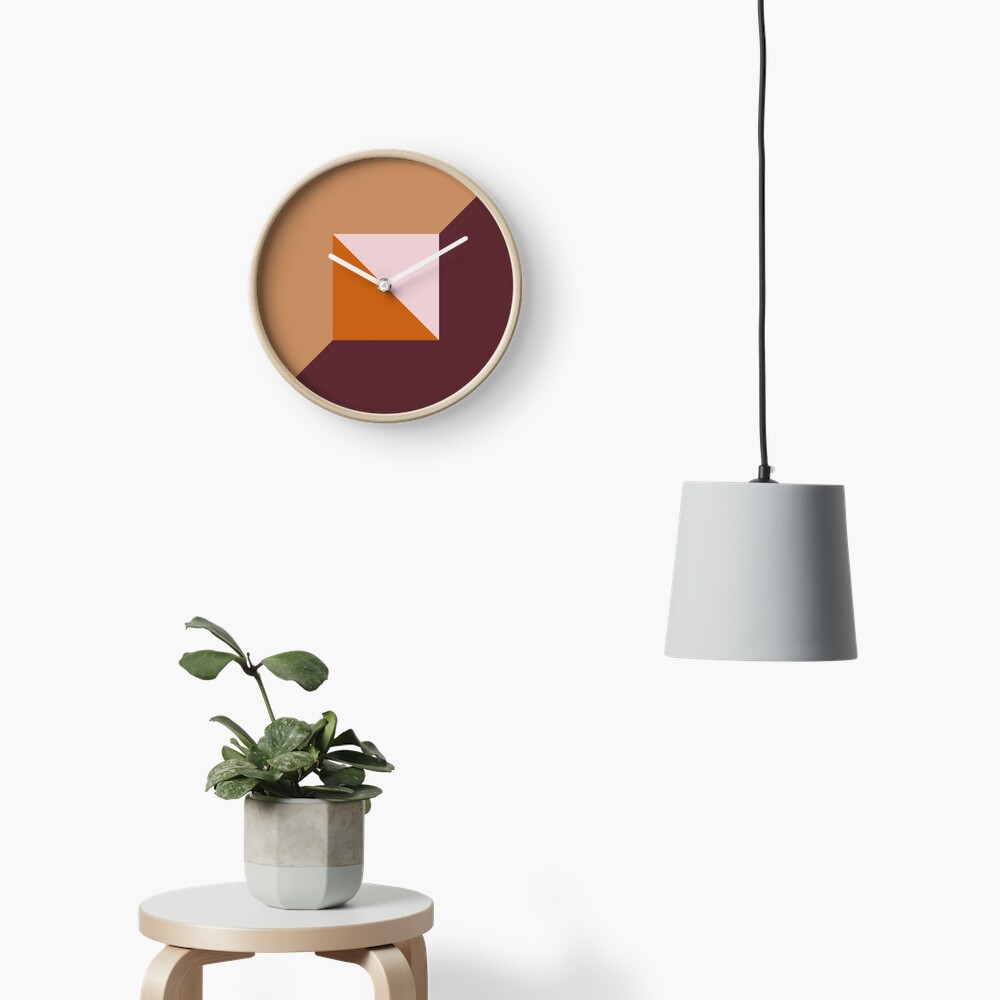 Fashionable Fall Autumn Trending Muted Color Palette Clock