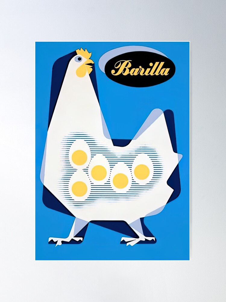 VINTAGE ADVERTISING ORIGINAL Pasta Poster Barilla Pens test of