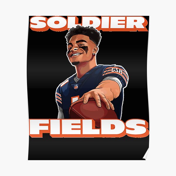 NFL Chicago Bears - Justin Fields 21 Wall Poster with Wooden Magnetic  Frame, 22.375 x 34 