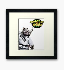 Monstros do Jiu Jitsu Rinoceronte Framed Print