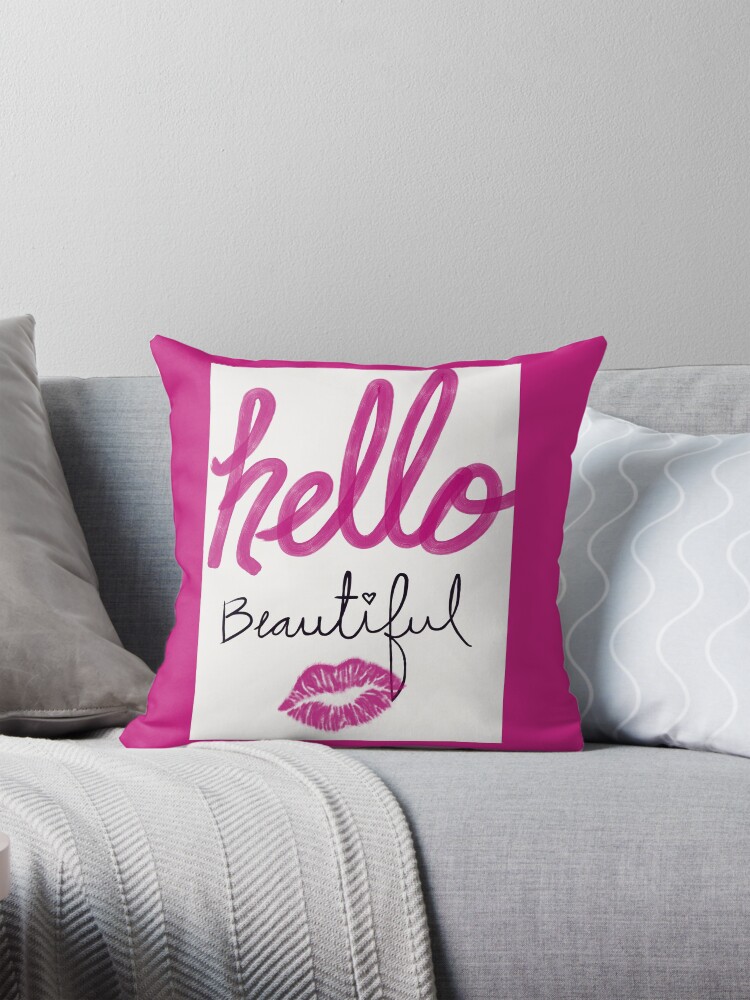 hello beautiful pillow