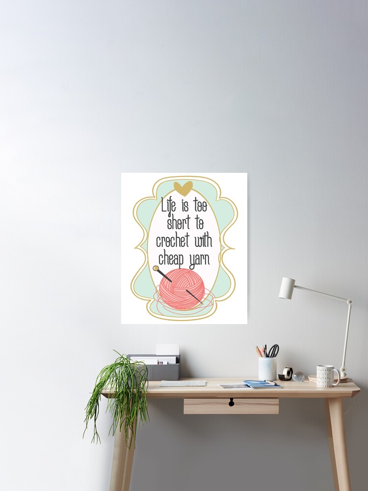 Life's Too Short to Knit with Cheap Yarn Graphic by CraftHappySVG ·  Creative Fabrica