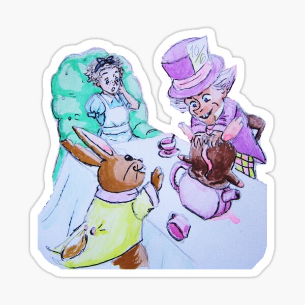 La fiesta del té loco Pegatina