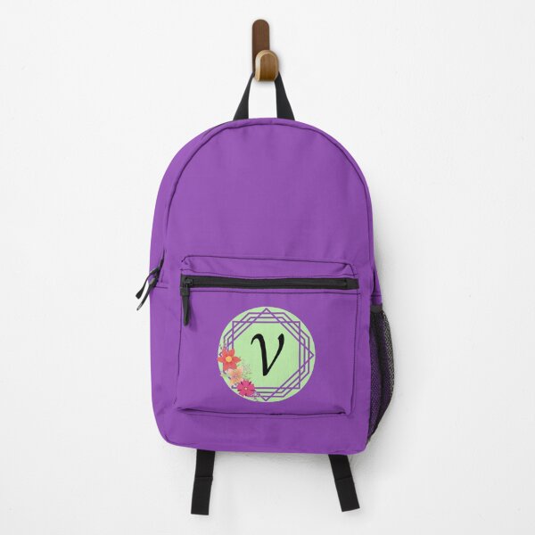 Item preview, Floral Geometric Upper Case Letter V Monogram designed and sold by MGonline.