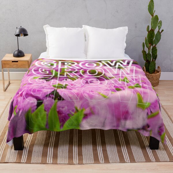 Item preview, GROW (above) - Whimsical Vibrant Violet Field of Flowers designed and sold by AliceSLee.