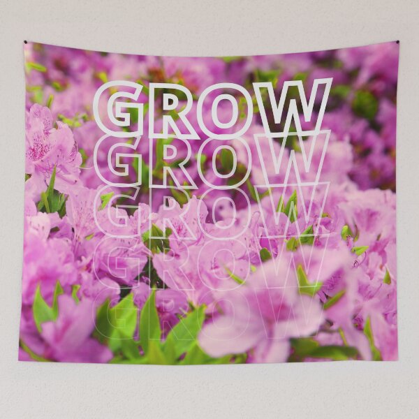 Item preview, GROW (above) - Whimsical Vibrant Violet Field of Flowers designed and sold by AliceSLee.
