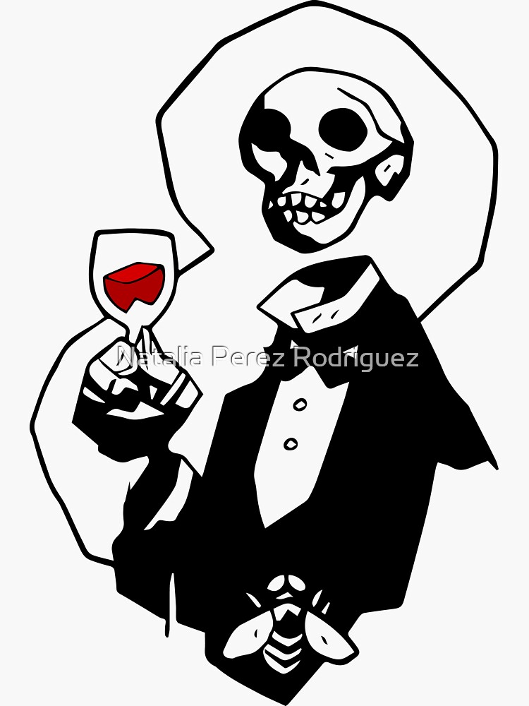 Thumbnail 3 of 3, Sticker, Skeleton Head designed and sold by NataPendragon.