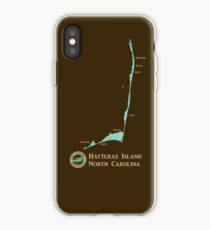 Hatteras Island North Carolina map iPhone Case