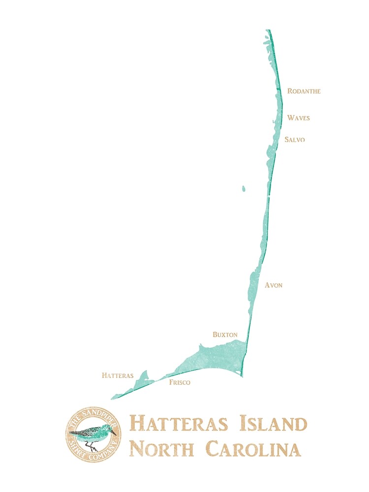 Creative map poster of Hatteras Island by LaunchMission