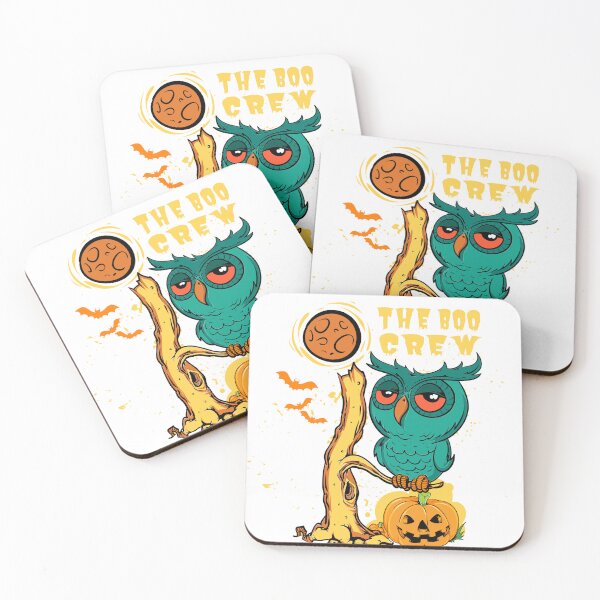Item preview, the boo crew pumpkin owlin tree and bats halloween graphic designed and sold by Charlieholder7.