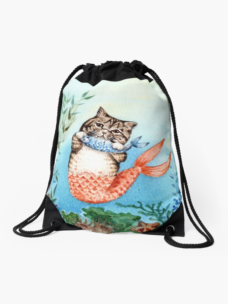 cat mermaid backpack