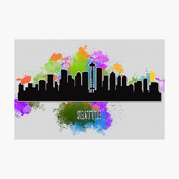 Item preview, Seattle skyline silhouette designed and sold by anytka.
