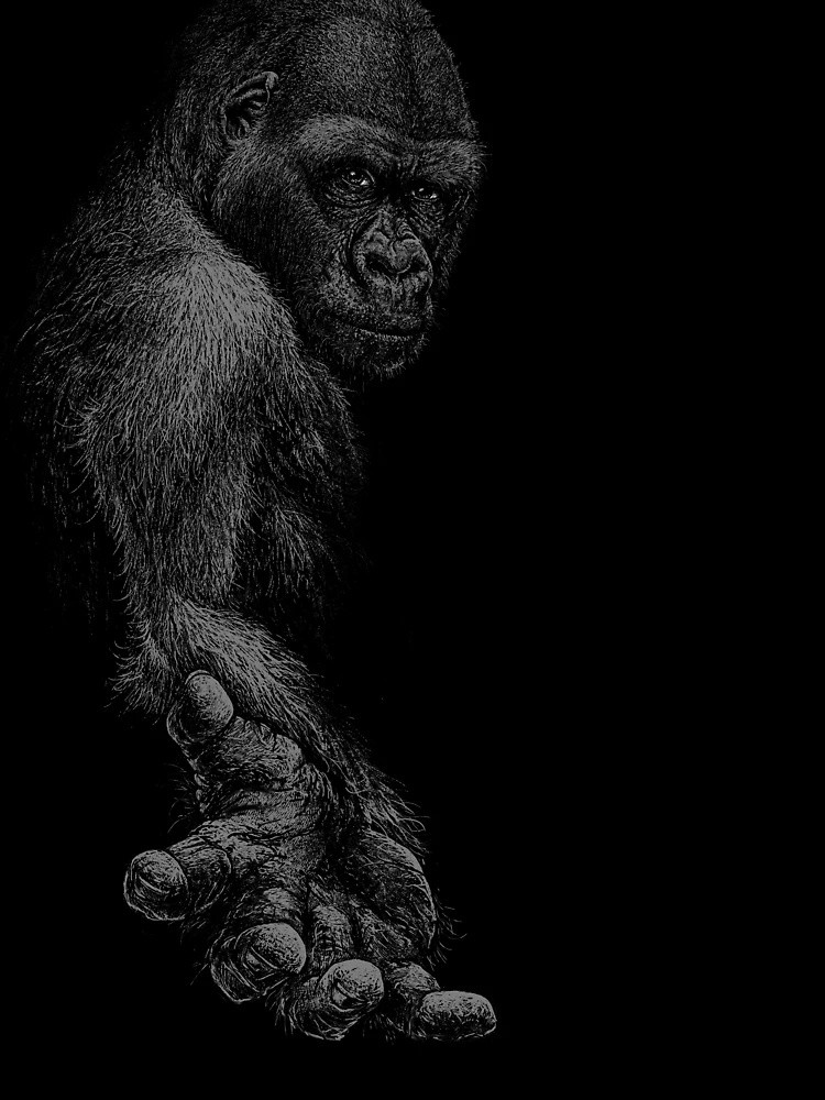 Thumbnail 3 of 3, Scarf, GREAT APE designed and sold by Roland Straller.