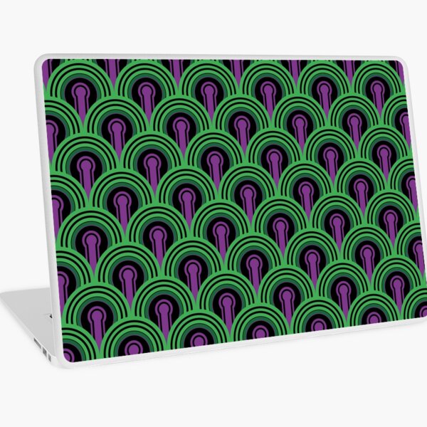 Overlook Hotel Carpet from The Shining: Purple/Green Laptop Skin