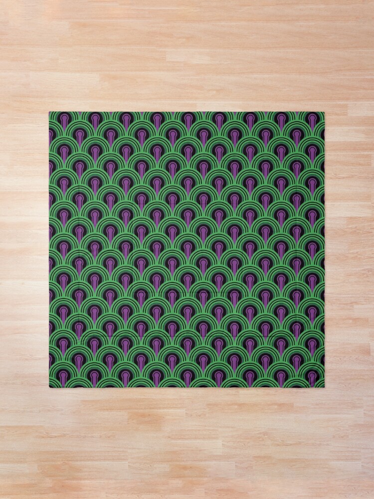 Alternate view of Overlook Hotel Carpet from The Shining: Purple/Green Comforter