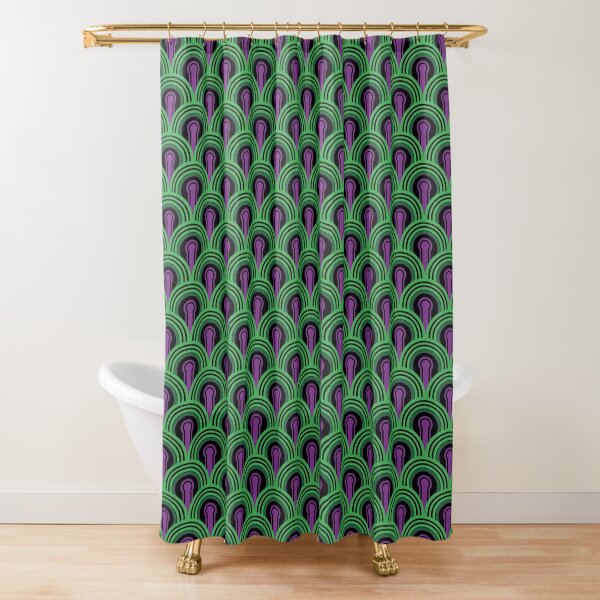 Overlook Hotel Carpet from The Shining: Purple/Green Shower Curtain