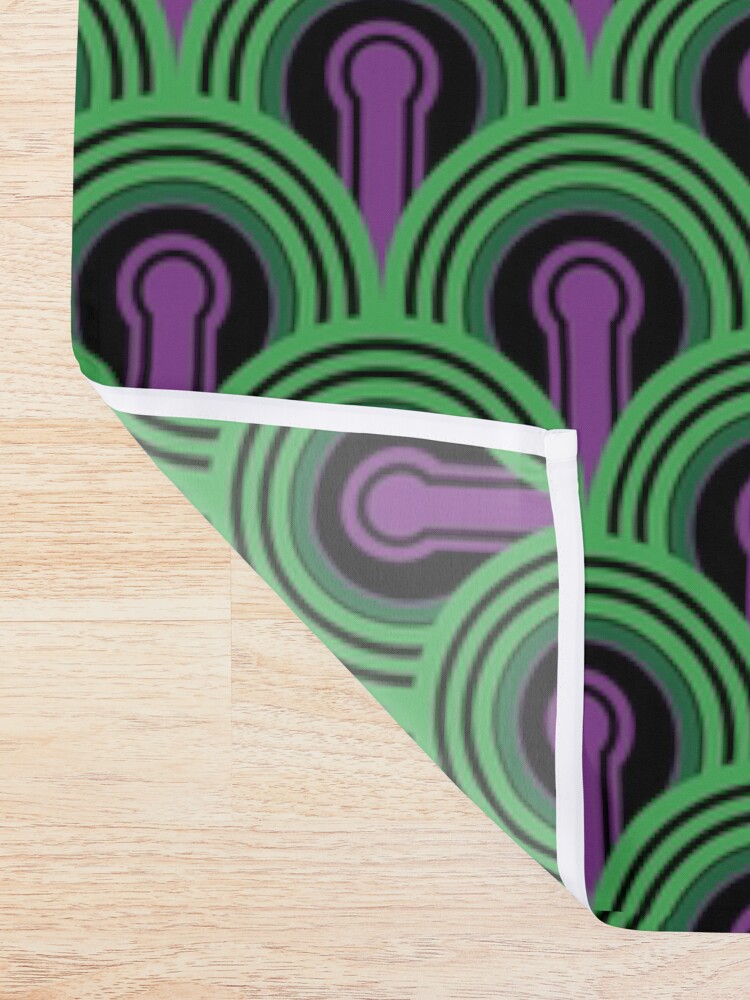 Alternate view of Overlook Hotel Carpet from The Shining: Purple/Green Shower Curtain