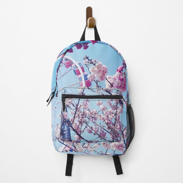 Item preview, Cherry blossoms with a pink Ferris wheel designed and sold by MiaoMiaoYu.