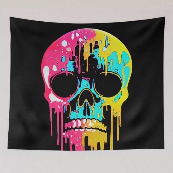 Item preview, Drippy Paint Skull designed and sold by ChasmicArt.