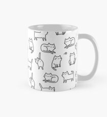 Funny white cats. Mug