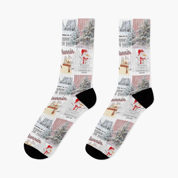 Item preview, Running in the snow/ Snowman in Winter designed and sold by choder61.